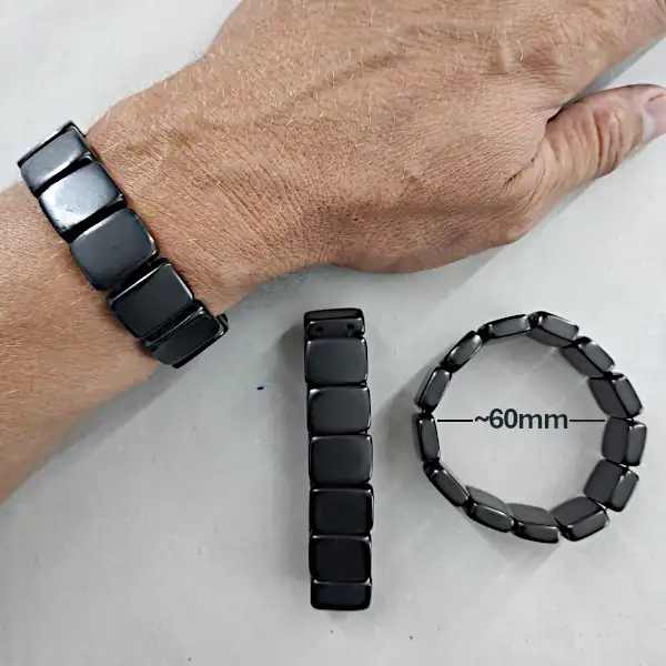 Shungiet armband 20mm flat Maat 1: ~60mm diameter